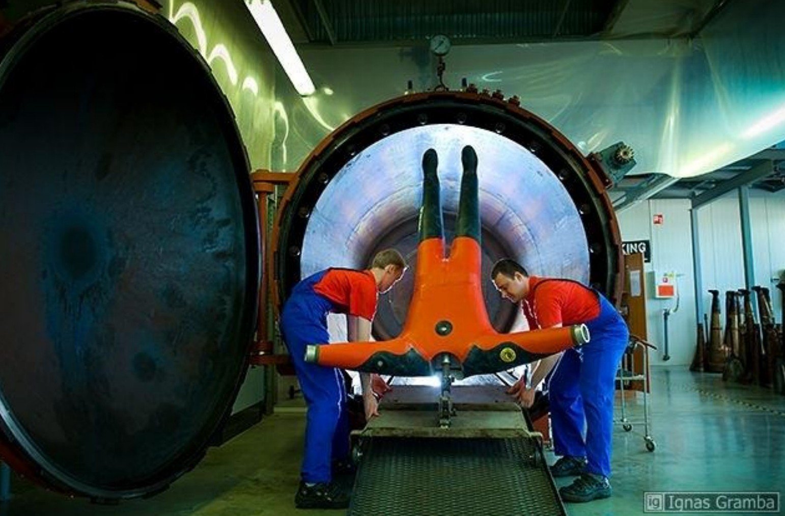 Men working in a factory
